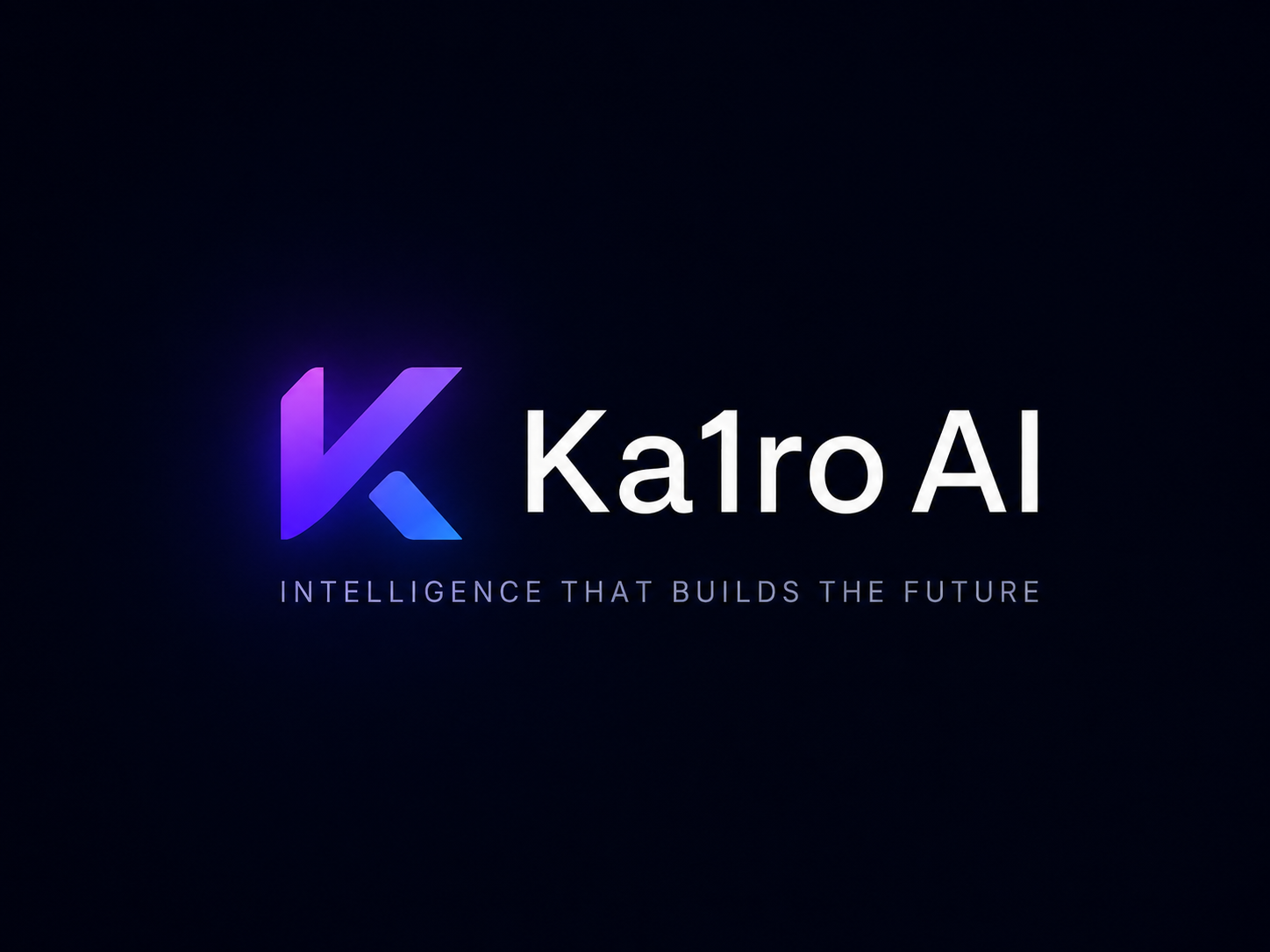 Ka1ro AI logo with neon glow